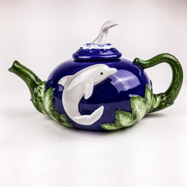 Vintage Animalia Ceramic Dolphin Tea Pot For Sale - Image 13 of 13