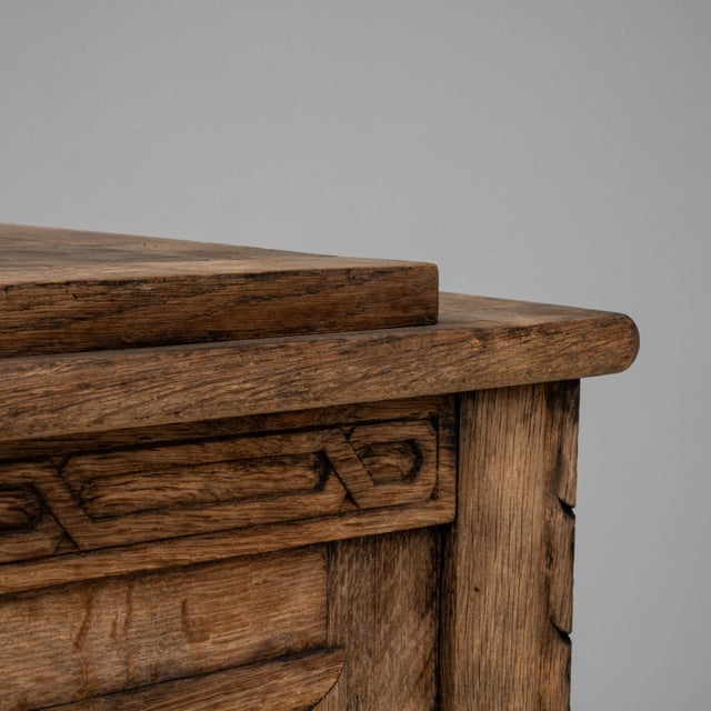 1970s French Gothic Revival Carved Oak Sideboard For Sale - Image 9 of 18