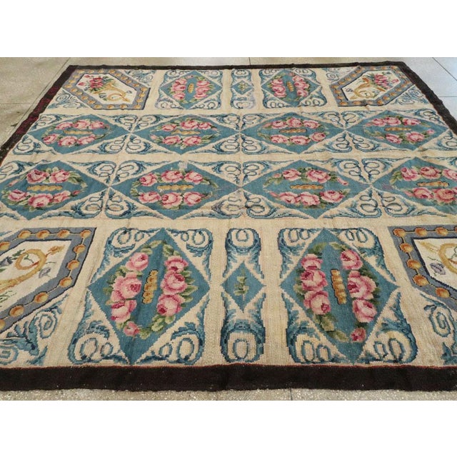 Textile Galerie Shabab Collection Early 20th Century European Savonnerie Rug For Sale - Image 7 of 10