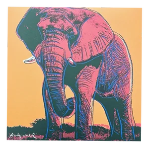 After Andy Warhol, Elephant Orange-Blue, 1980s, Print