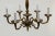 Metal Six Arms Cast Bronze Chandelier For Sale - Image 7 of 11