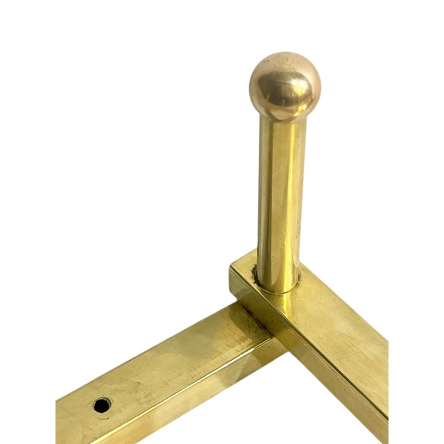 Vintage Mid Century Italian Brass “Accordion” Style Coat Hat Rack For Sale - Image 17 of 17
