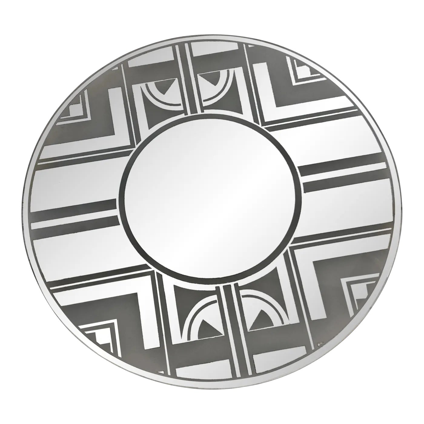 Vintage Art Deco Round Mirror Chairish