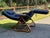 Vintage Nepsco Backsaver Bentwood Frame Reclining Chair With Blue Leather Upholstery Relax the Back For Sale - Image 10 of 11