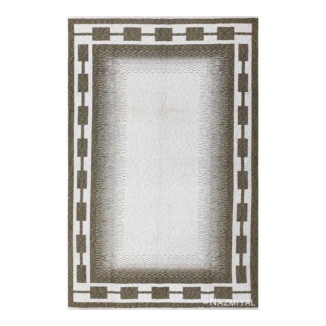 Nazmiyal Collection Reversible Vintage Double Sided Swedish Kilim Rug For Sale