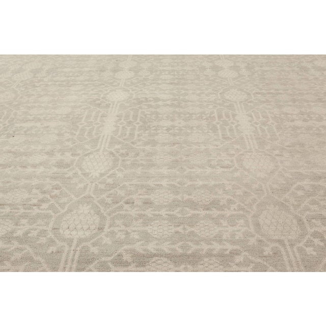 Contemporary Grey and Beige Samarkand Style Rug by Doris Leslie Blau For Sale - Image 4 of 7