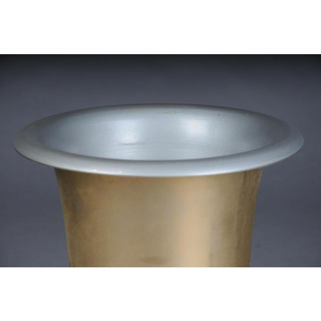 Gold Hollywood Regency Style Acrylic Gold Goblet Vase For Sale - Image 8 of 12