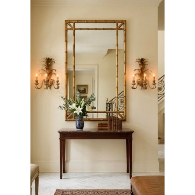 Pair of Vintage Gilt Metal Pineapple Wall Sconces For Sale - Image 12 of 12