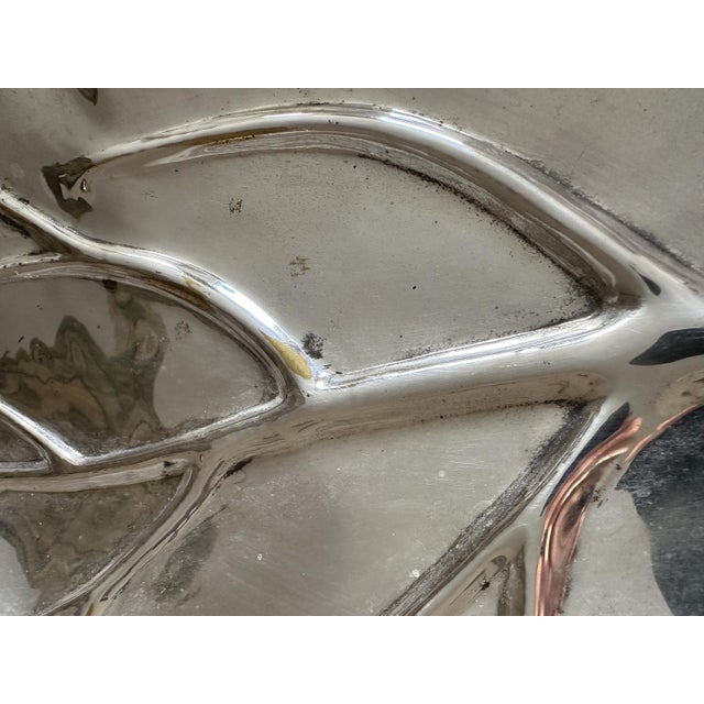 Large Silver-Plated Leaf-Shaped Bowl from Valenti, 1972 For Sale - Image 10 of 14