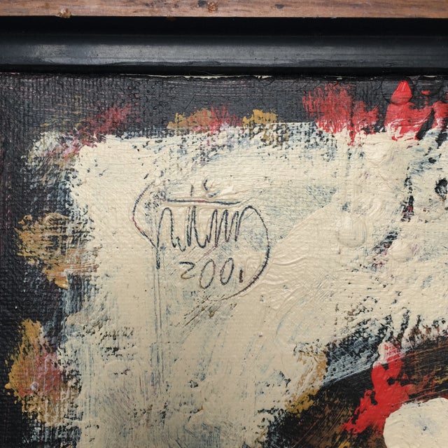 Boho Chic Artist Edgar Gutierrez Original Acrylic on Linen Work of Art For Sale - Image 3 of 13