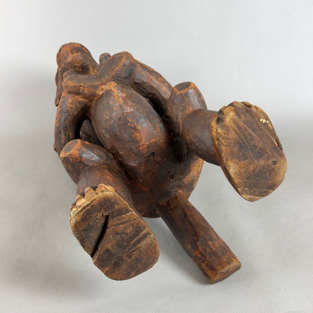 Brown Large 20th Century Ritual African Tribal Statue in Wood For Sale - Image 8 of 11