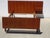 Antique bed, quality craftsmanship from the 1960s in teak and teak veneer. Simple, straight lines, rounded corners. Single...