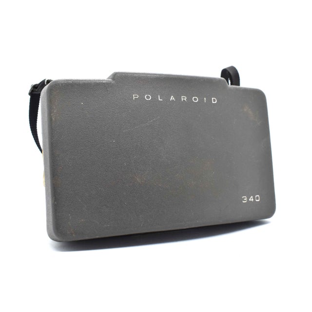 Mid 20th Century Polaroid Automatic Land Folding Rangefinder Camera Model 340 With Clamshell Cover For Sale - Image 10 of 10