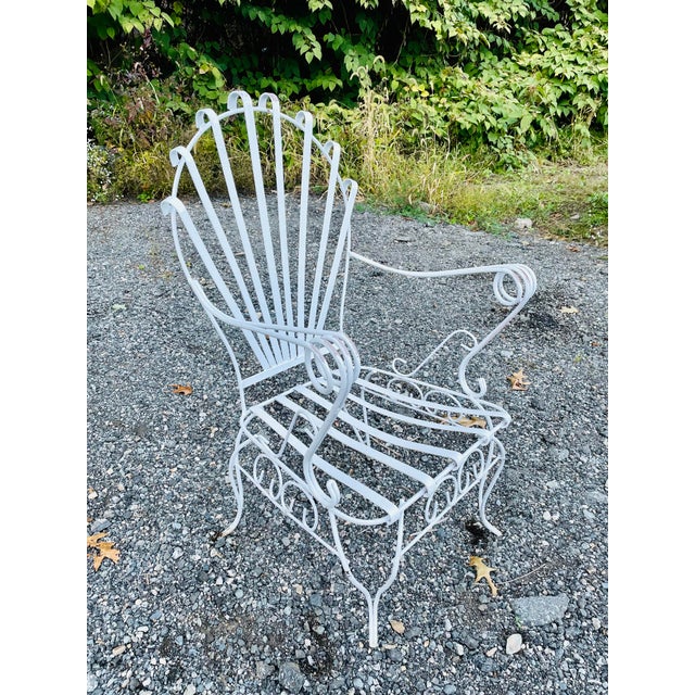 Vintage Forged Iron French Garden Chair For Sale In New York - Image 6 of 11