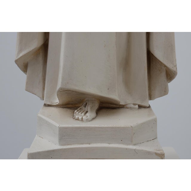 Christ King in Our Home Plaster Statue, Belgium, 1920 For Sale - Image 11 of 12