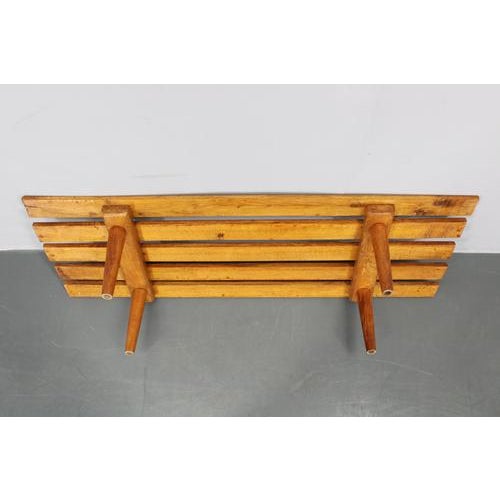 Wooden Flower Pot Bench, Former Czechoslovakia, 1970s For Sale - Image 10 of 11