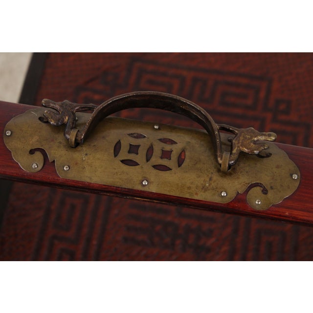 Vintage Chinese Tiered Rattan Wedding Basket For Sale - Image 11 of 16