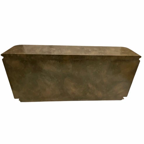 Postmodern 1980s Lacquered Paper Parchment Credenza For Sale - Image 3 of 10