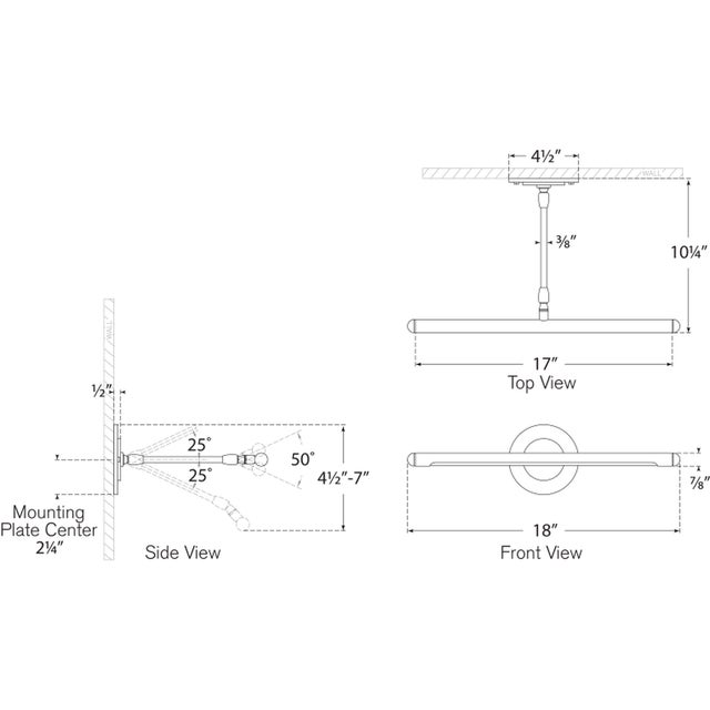 Amber Lewis for Visual Comfort Signature Emery 18" Picture Light in Polished Nickel For Sale In Houston - Image 6 of 7