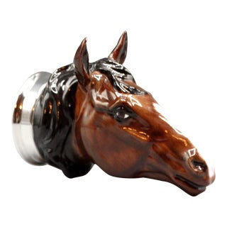 English Horse Stirrup Cup by Royale Stratford For Sale