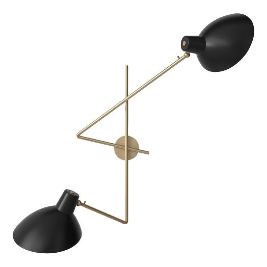 Black VV Cinquanta Twin Wall Lamp by Vittoriano Viganò for Astep For Sale