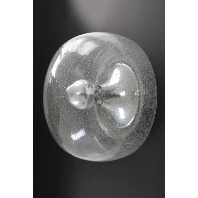1970s Space Age Bubble Ice Glass Wall Lamp, 1970s For Sale - Image 5 of 7