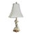 1930s Revival Style White & Gold Porcelain Male Figural Table Lamp For Sale
