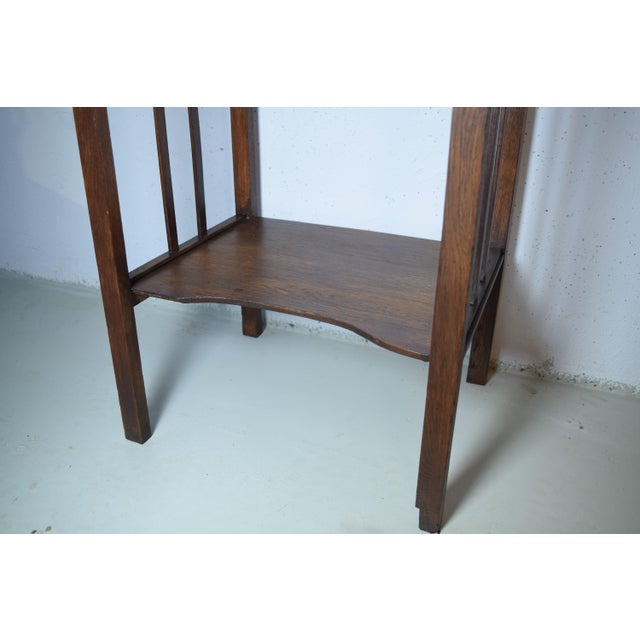 Antique Art Nouveau Side Table in Oak, 1910 For Sale - Image 6 of 12