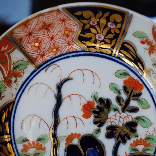 Chamberlains Worcester “Rock & Tree” Pattern Porcelain Tea Cup & Saucer For Sale - Image 9 of 18