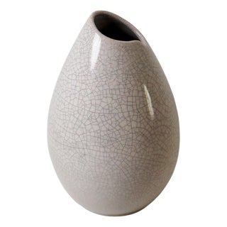 Large Handmade Crackle Vase from Fischmaul, Germany, 1950s For Sale
