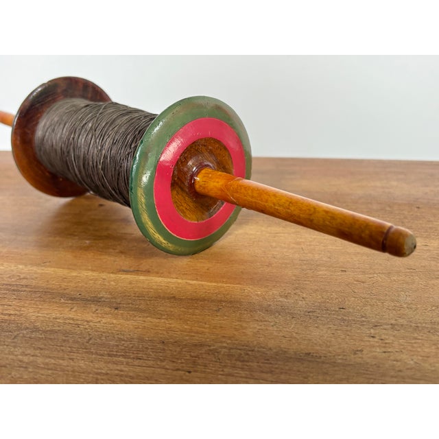 1970s Vintage Turned Wood Kite Spool For Sale - Image 5 of 6
