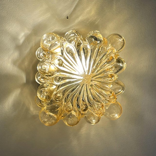 Mid-Century Modern Bubbleglass Lamp by Helena Tynell for Glashutte Limburg, 1960s For Sale - Image 3 of 9