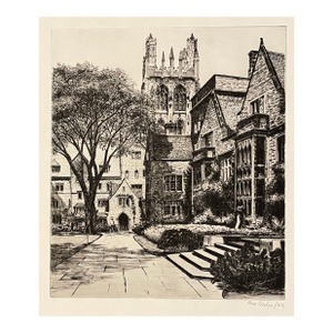 Max Kuehne Branford Court Yale University Etching