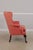 Queen Anne Hancock & Moore Damask Upholstered Wing Chair For Sale - Image 3 of 14