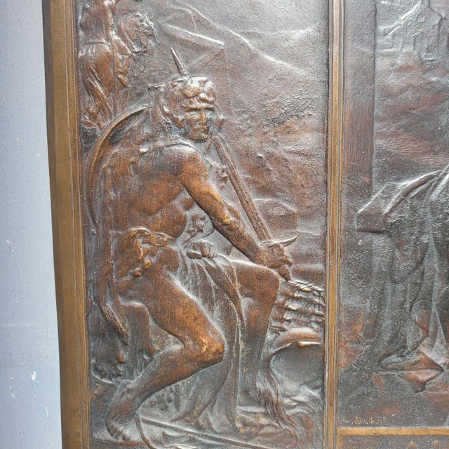 Large Early 20th Century Bronze Allegory in Relief from Georges Dupré For Sale - Image 15 of 18