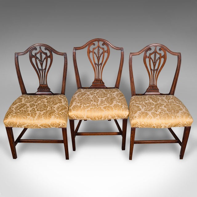 Wood 1880's Set of 6 Antique Hepplewhite Revival Dining Chairs For Sale - Image 7 of 11