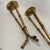 Gold Vintage Hand Gilt Faux Bamboo Tole Candle Holders - Newly Painted For Sale - Image 8 of 12