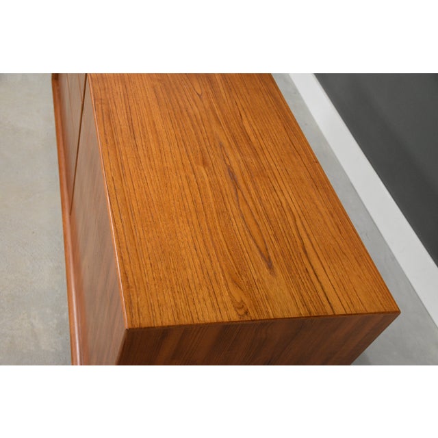 Danish Mid Century Modern Teak 64” Dresser For Sale - Image 10 of 11