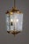 Mid-Century Modern Art Deco Italian Brass and Glass Lantern, 1950s For Sale - Image 3 of 11