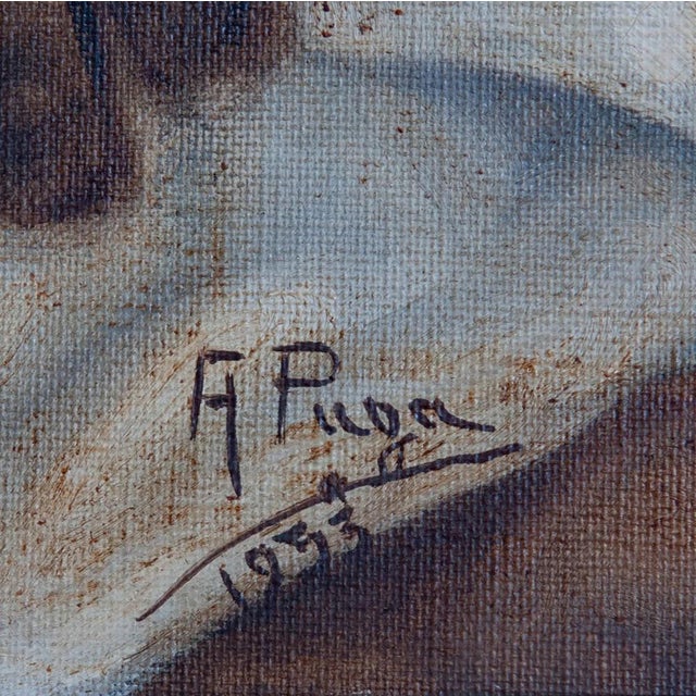 Modern A. Puga, The Aviator Still Life Study, 1970s, Oil on Canvas For Sale - Image 3 of 5