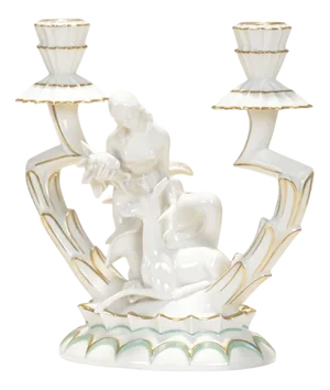 Porcelain Candleholder by Karl Tutter for Hutschenreuther, Germany, 1925