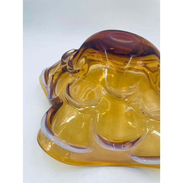 Orange Vintage Decorative Artistic Bowl, 1965 For Sale - Image 8 of 10