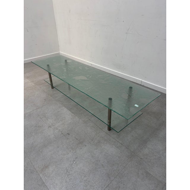 Vintage Glass TV Console For Sale - Image 5 of 6