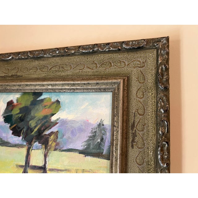 Light Green Abstract Landscape Painting by California Artist For Sale - Image 8 of 8