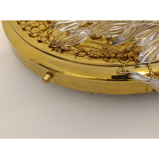 Gold Murano Crystal Waterfall Chandelier, 1970s For Sale - Image 8 of 11