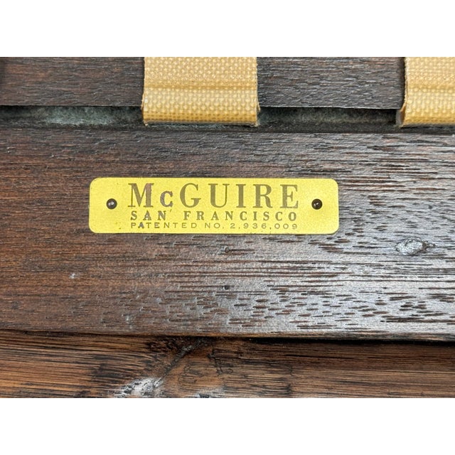 McGuire Furniture Bamboo Barrel Club Chairs, Pair Circa 1970's For Sale - Image 12 of 12