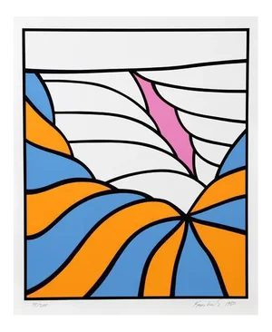 1980 Nicholas Krushenick "Big Sky" Print