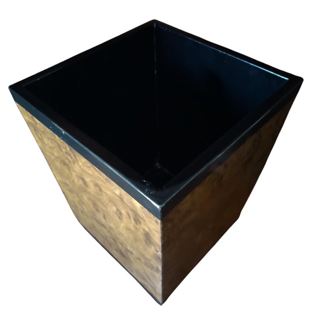 Sculptural Walnut Burl Wastebasket / Planter | Mid 20th Century Modern For Sale - Image 4 of 5