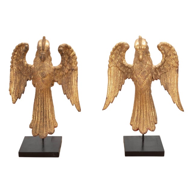 Antique Giltwood Eagles, 1840, Set of 2 For Sale