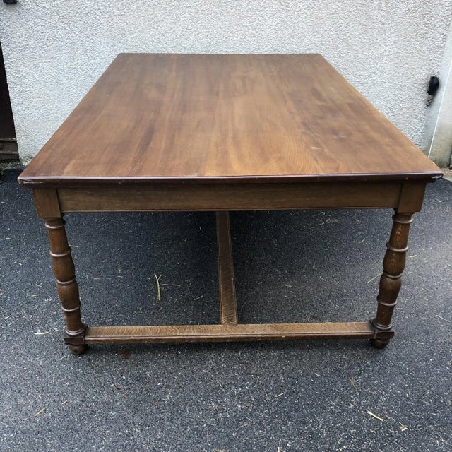 Antique French Embassy Oak Table For Sale - Image 6 of 12